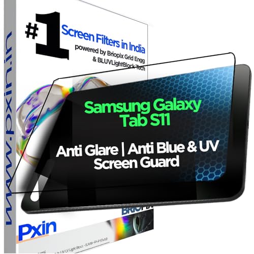 Image of Pxin Tablet Anti Bluelight & Anti Glare Screen Guard compatible with Samsung Galaxy TAB S11 | BLUV Lightblock Tech | Scratch self healing | Prevents bluelight | Eye Protection | No Dry Eyes