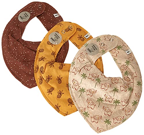 Pippi Unisex Baby Bandana Bib (3er Pack) Dreieck L tzchen, Tortoise Shell,...