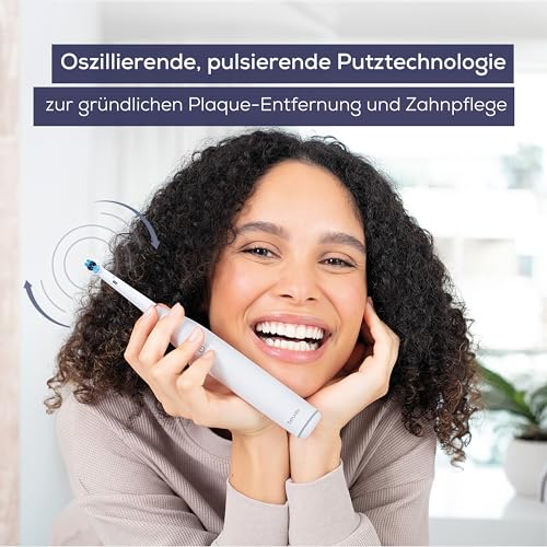 Beurer TB 30 Elektrische Zahnbürste, 2 Reinigungsprogramme für Zahnpflege, oszillierend-pulsierende Putztechnologie zur Plaque Entfernung, 2-Minuten-Timer, leistungsstarker Akku – Bild 3