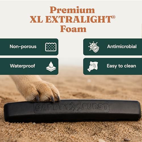 Whiffie Cushion™ - Patented Dog Car Window Chin Rest - Premium XL EXTRALIGHT® Foam, Universal Fit, Waterproof & Easy-Clean - Handcrafted in Canada - 15.5", Stealth Black - Image 2