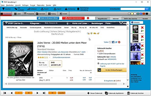 GS DVD-Verwaltung 3 - Software zur Verwaltung Ihrer DVD-Sammlung - Datenbank Programm zur DVD-Verwaltung - Image 5