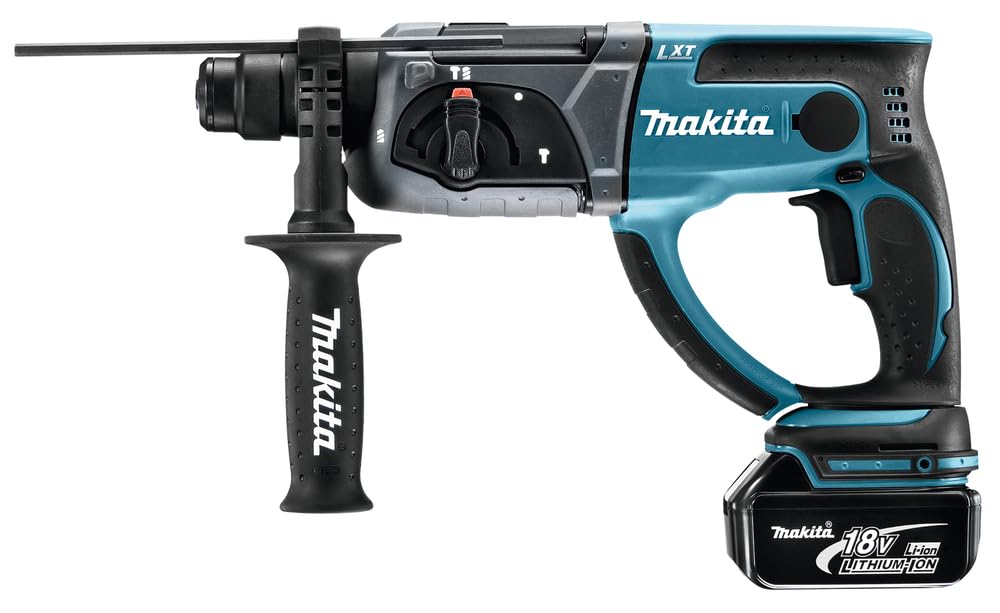 Makita Perfo-burineur sds-plus 18 v li-ion 5 ah 20 mm makita - 2 batteries, chargeur, coffret - dhr202rtj