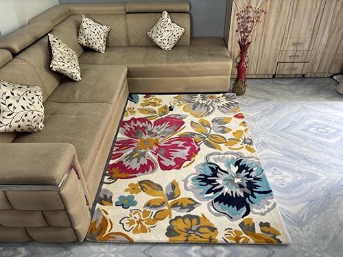 Image of Soft Pure Woolen Modern Collection Tufted Carpet for Living Room,Bedroom'Kitchen and Hall (8 X 10) Feet