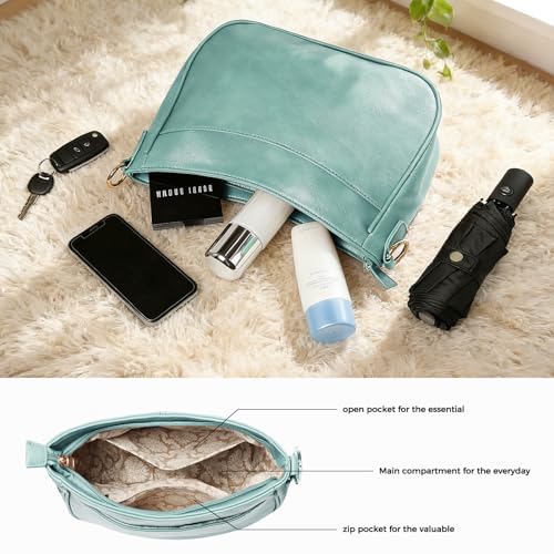 Image of Shoulder Bag for Women, Vegan Leather Classic Crossbody Purses Handbags, Trendy Hobo Bag Tote Purses for Women