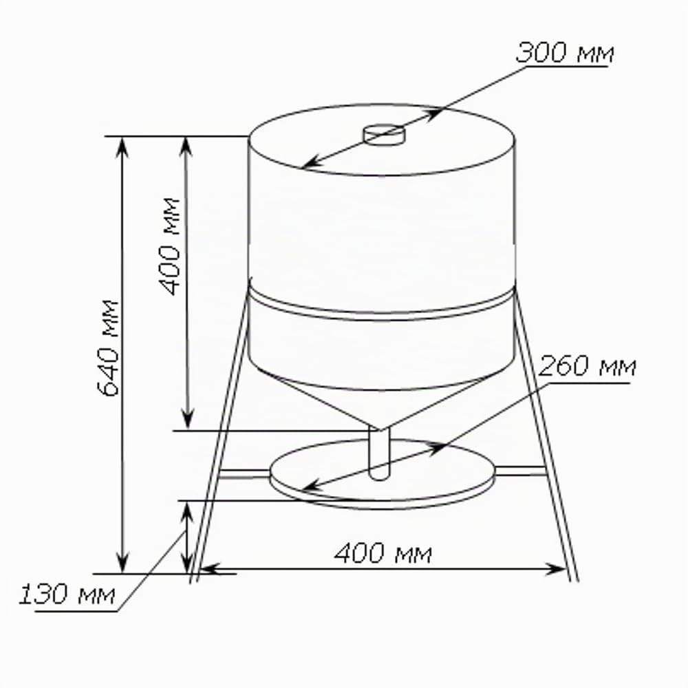 Abbeveratoio Livello Costante Dissetare Polli Galline Volatili Ø 48 cm 30l