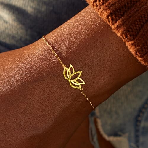 STORYJEWELLERY Retirement Bracelet, Retirement Gift for Woman, 2025 Retired Gifts for Nurse Teacher and Coworker, Lotus Bracelet for Women2