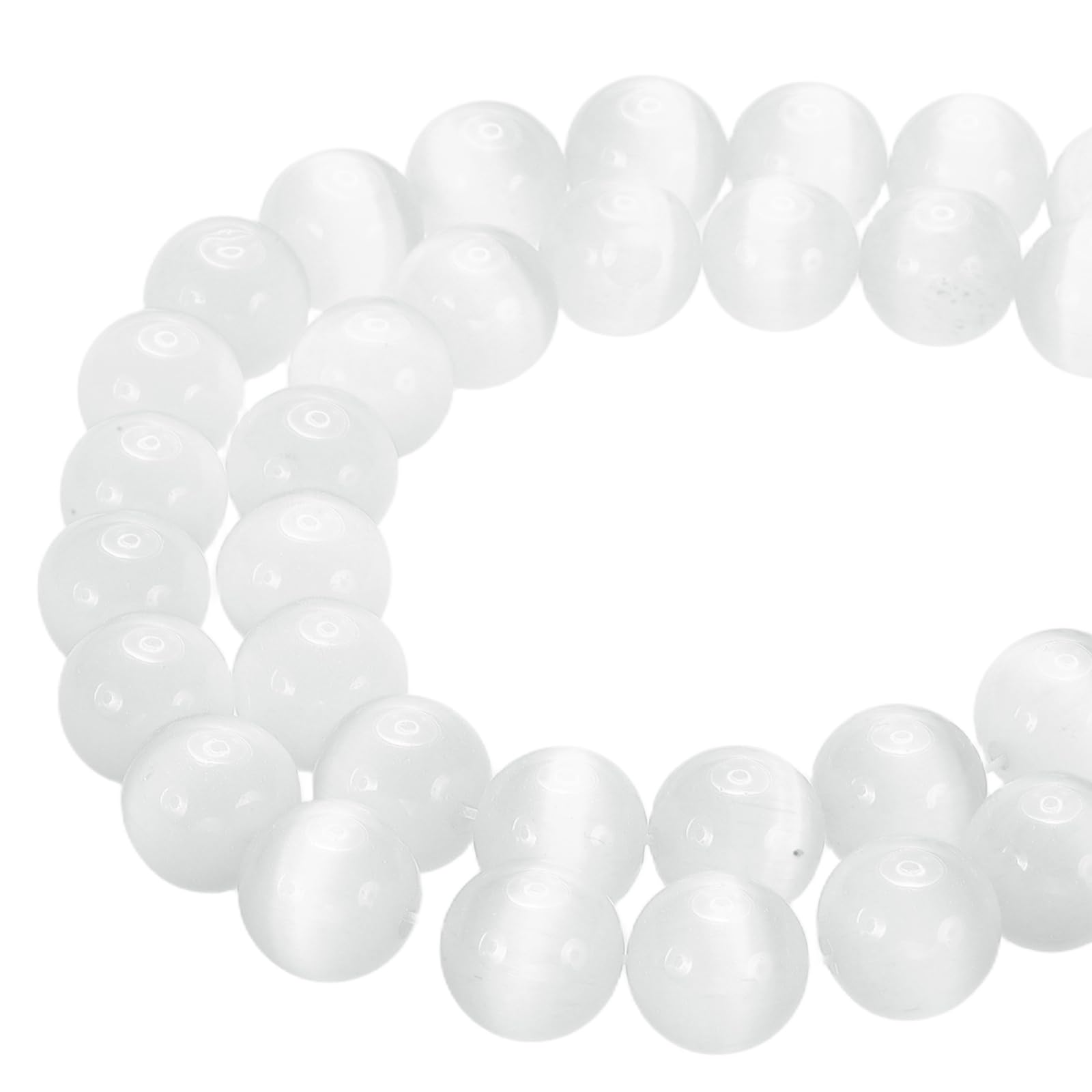 PATIKIL 12 mm Natural Clear Quartz Loose Beads, 2 Strands Crystal Round Stone Strand Beads Gemstone Loose Bead Spacer Beads for Jewelry Making DIY Necklace Bracelet, White
