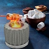 Romway Concrete Portable,Mini fire pit,tabletop fireplace for Indoor and Outdoor Use (Sand Color)