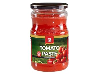 Moda Food Tomato Paste | Premium Concentrated Tomato Paste (1.54 lbs - 700gr) | 100% Summer Harvest | 36-38 Brix | Rich Mediterranean Tomato Puree for Pasta Sauce, Pizza, Soups, Stews & Cooking (Pack of 1)
