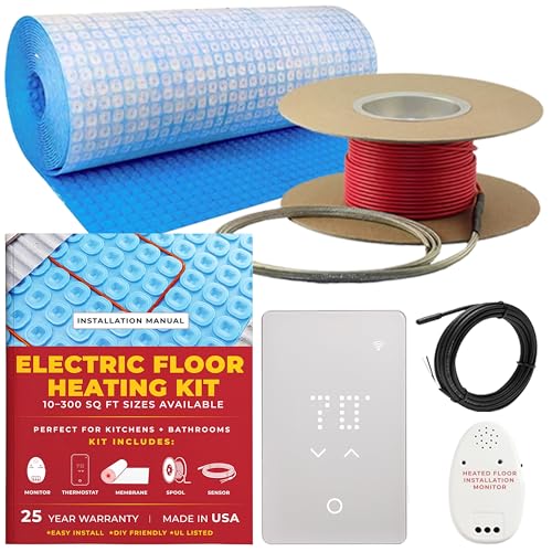 Electric Radiant Floor Heating Kit with WiFi Thermostat