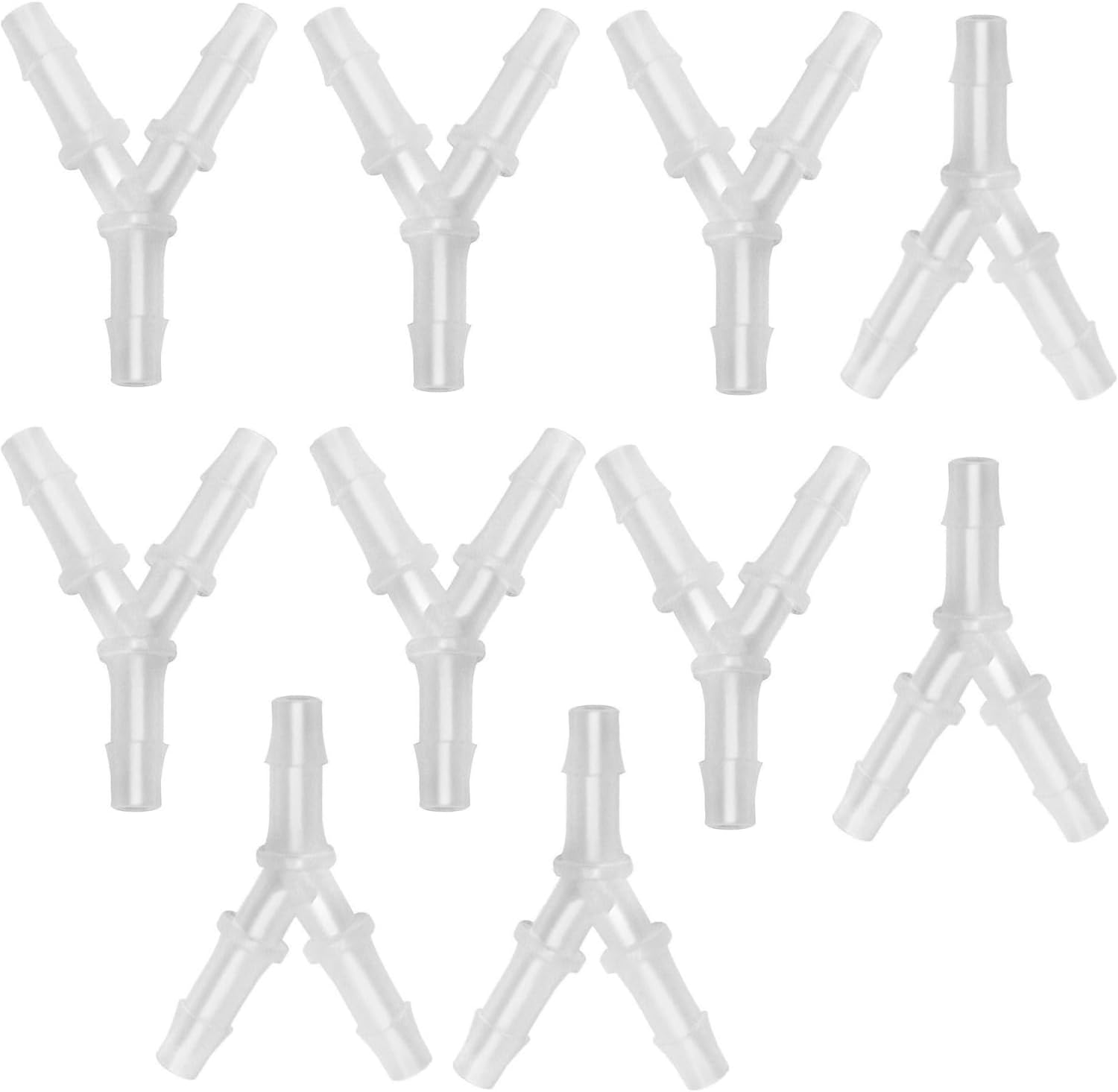 Aquarium Air Valve,10 Packs Y-Shaped Aquarium Air Pump Accessories,Air Line Fittings, Air Hose Splitter, Joint Fish Tank Air Pump Tube Hose Fittings Connector for Fish Tank Aquarium