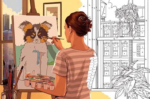 Peinture par numéros personnalisée pour décorer votre salon en grand format