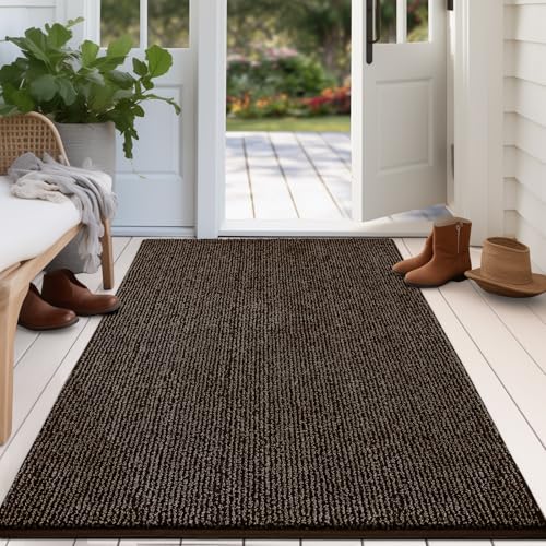 Image of Washable Entryway Door Rug 34 inch x 60 inch, Non Slip Kitchen Rug for Floor, Absorbent Entrance Runner Rug for Bedroom, Living Room, Dining Room (Roll Packing)