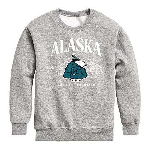 HYBRID APPAREL - Peanuts - Alaska Last Frontier - Toddler And Youth Crewneck Fleece Sweatshirt
