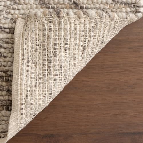 Image of Nuloom Marilyn Charcoal Solid Flatweave Wool Area Rug, 4' x 6'