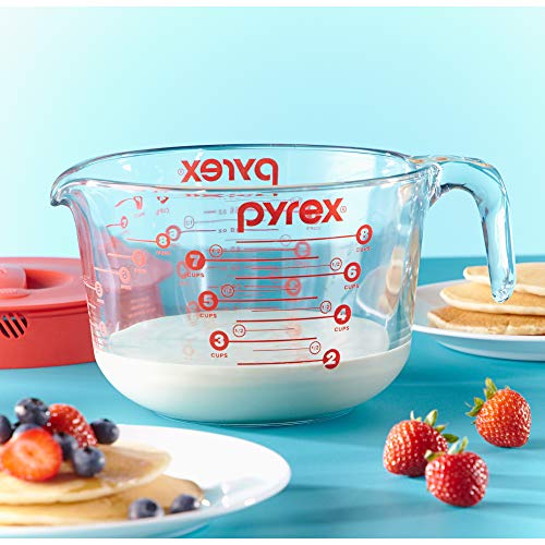 Pyrex Glass Measuring Cup Set (8-Cup, Microwave And Oven Safe ) #TOP1