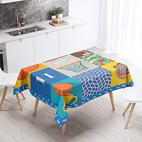 FANSU Waterproof 3D Basketball Tablecloth Cover