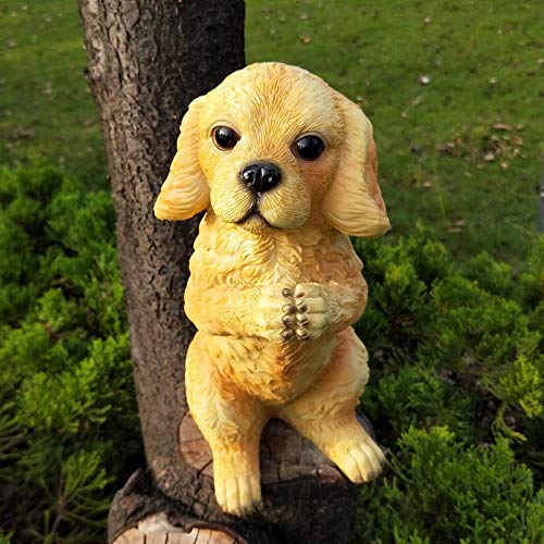 Statue chiot résine KELIEQA pour remplacer les bibelots fragiles par de l'artisanat