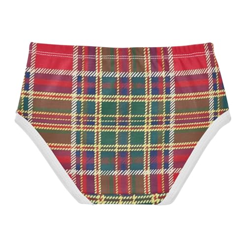 Girls' Sport Panties Briefs Underwear for Girls Traditional Tartan2