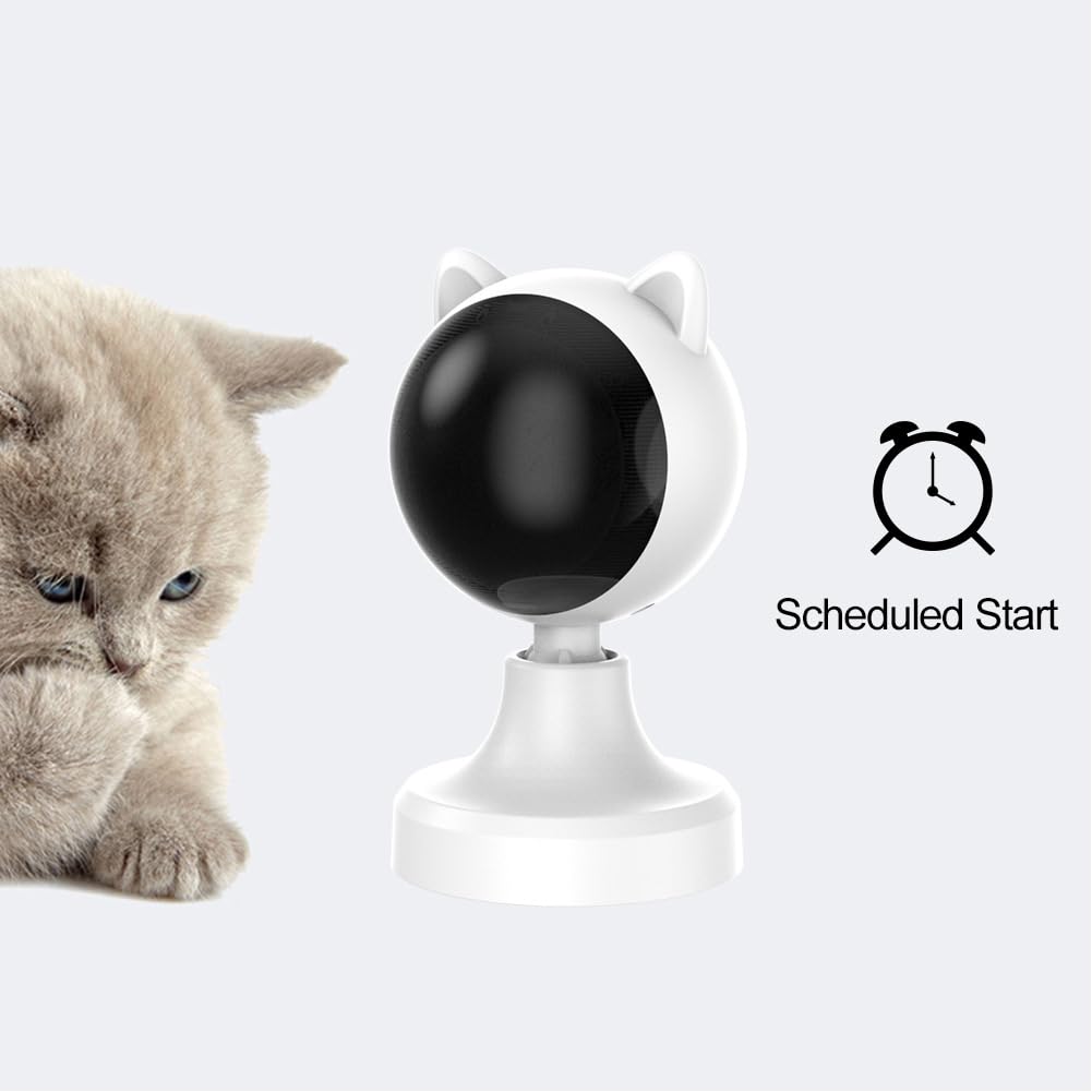 Interaktives Katzenspielzeug Automatisch | Katzen Laser Spielzeug Mit Echter Zufälliger Trajektorie | Laser-Katzenspielzeuge | Elektrisches Katzenspielzeug für Katzen/Kätzchen/Hunde