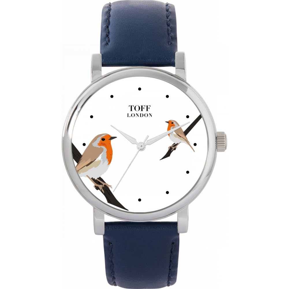 Toff LondonRobins Bird Watch Ladies 38mm Case 3atm Water Resistant Custom Designed Quartz Movement Luxury Fashionable