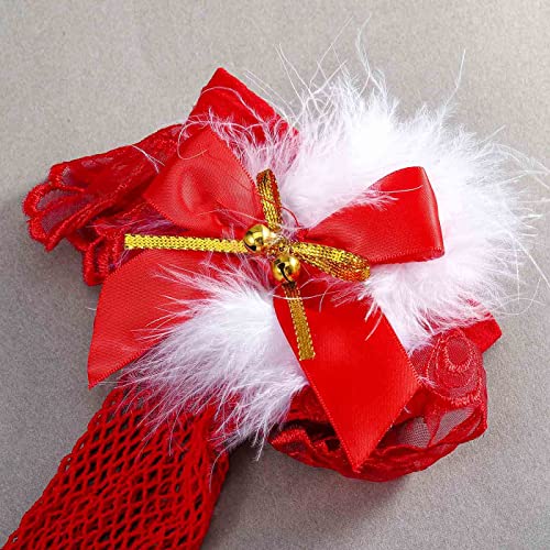 Image of Acenail Christmas Fishnet Stockings Xmas Nylon Tights Holiday Stockings for Women Halloween Cosplay Stocking