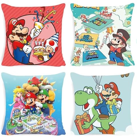 ETASOP Mario Bros Double-Sided Pillow Covers Cover