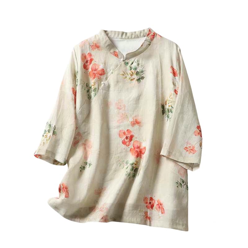 Chemisier coton lin et haut ramie pour femme contre la chaleur