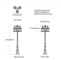 Vista 7 de Trans Globe Lighting TG4189 BK - Luces tradicionales de tres polos para exteriores, color negro