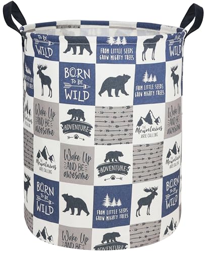 Image of Sanjiaofen Kids Laundry Hamper, Animal Laundry Basket Collapsible Nordic Style Storage Baskets for Home Decor,Office,Toy Organizer,(Bear)