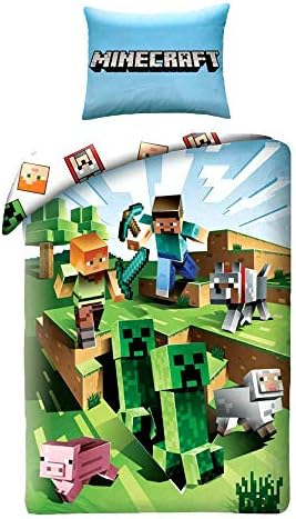 Minecraft Battle Single Cotton Duvet Cover Set