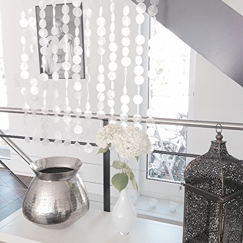 Muschelvorhang - echte Capiz-Muschelscheiben als Raumteiler, Türvorhang, ca. 80 x 190 cm Cover