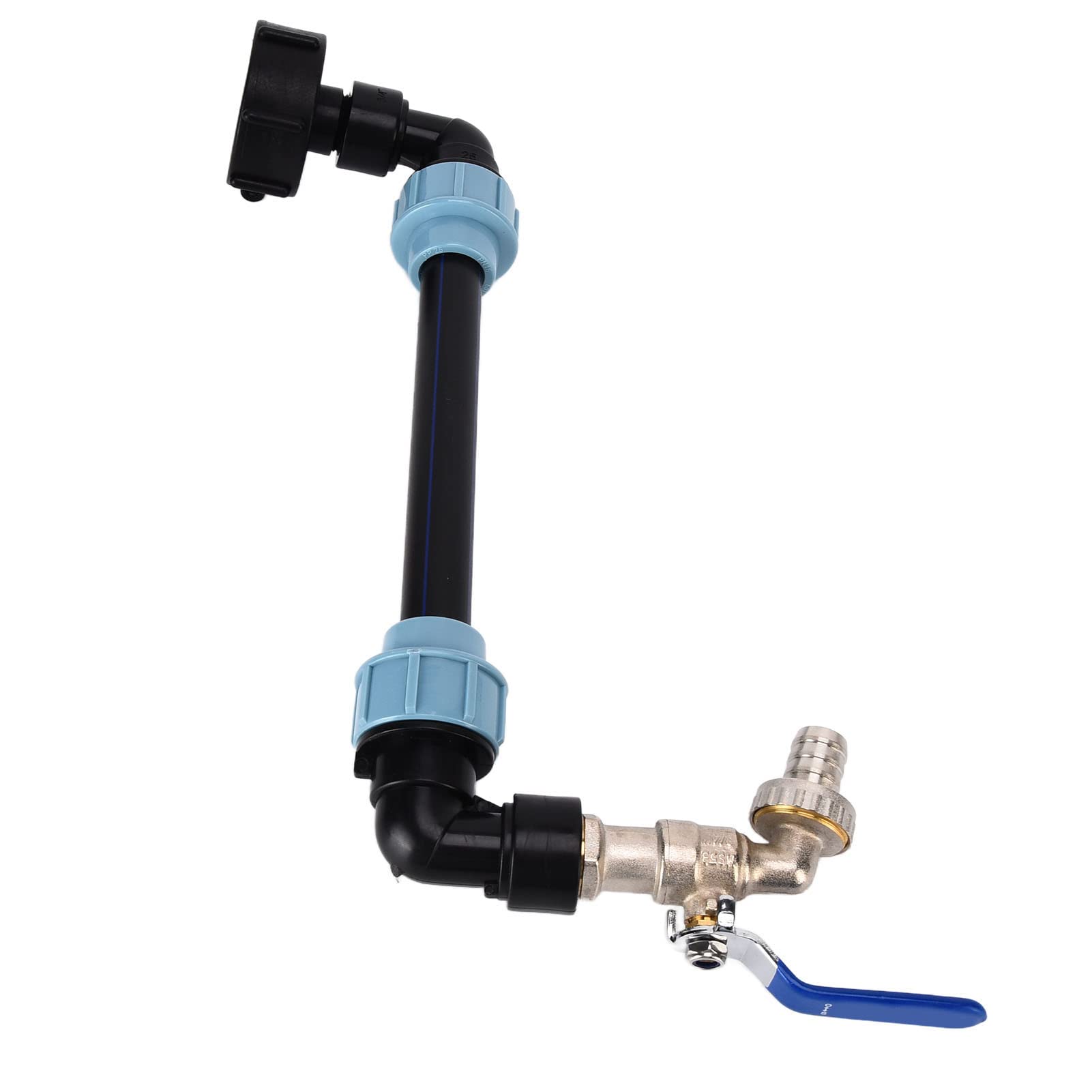 Adaptateur de réservoir IBC à col de cygne en laiton durable et ABS renforcé
