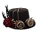 Produktbild GRACEART Zauberkasten Steampunk Zylinder Hut Steampunk Herren and Steampunk Damen with Goggles, Gear Decoration