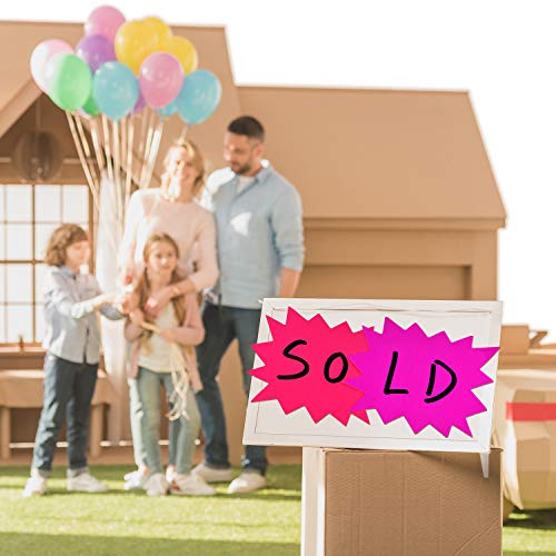 500 Pieces Burst Signs Fluorescent Signs Blank Star Shape Retail Sale Tags Burst Paper Signs For Retail Party Favors (500 Pieces, Regular Shape) #TOP3