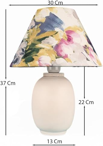 Floran Handmade Dekoratif Seramik Abajur | El Yapımı, Modern & Minimalist Tasarım | 31-45 cm | E27 Duy Uyumlu | Yerli Üretim | CE Sertifikalı [Enerji Sınıfı A]