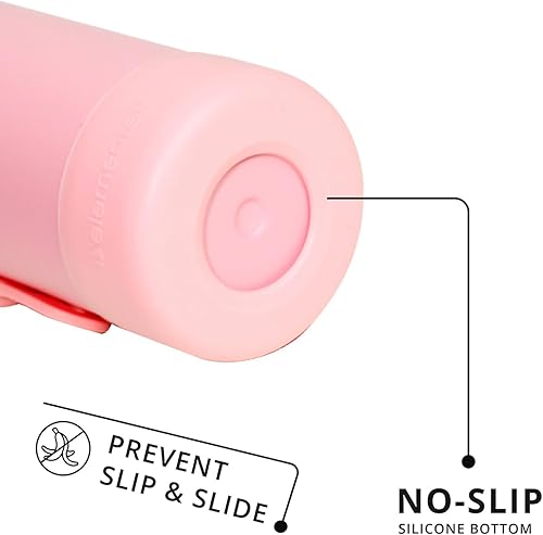 Miniatura 2 de Elemental Iconic - Botella de agua para niños con tapa de popote y correa de dijes, a prueba de fugas cuando está cerrada, botella de agua