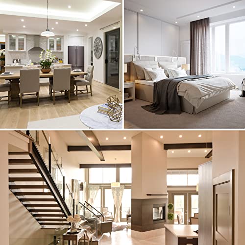 Luxrite 1 Inch Led Recessed Lighting With Junction Box, 7W, 5 Color Selectable 2700K-5000K, Cri 90, 500 Lumens, 30° Spotlight, Small Dimmable Downlight, Wet Rated, Ic Rated (4 Pack) #TOP5