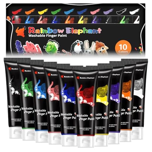 RDDAIPE 10*60ml Fingerfarben Kinder Ungiftig