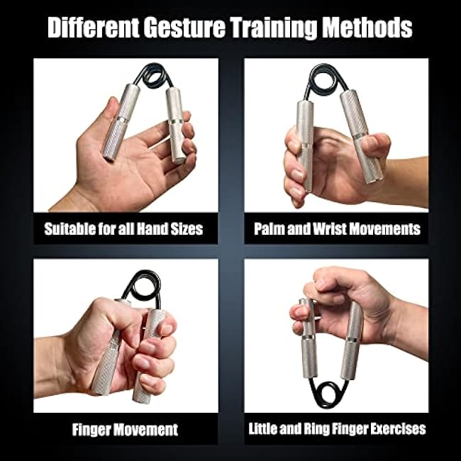 Grip Strength Trainer 4 Pack,50LB-200LB Hand Exerciser Gripper Forearm Finger Strengthener Non-Slip Suitable for Hand Rehabilitation Finger Strength Training, Muscle Building, Home Gym