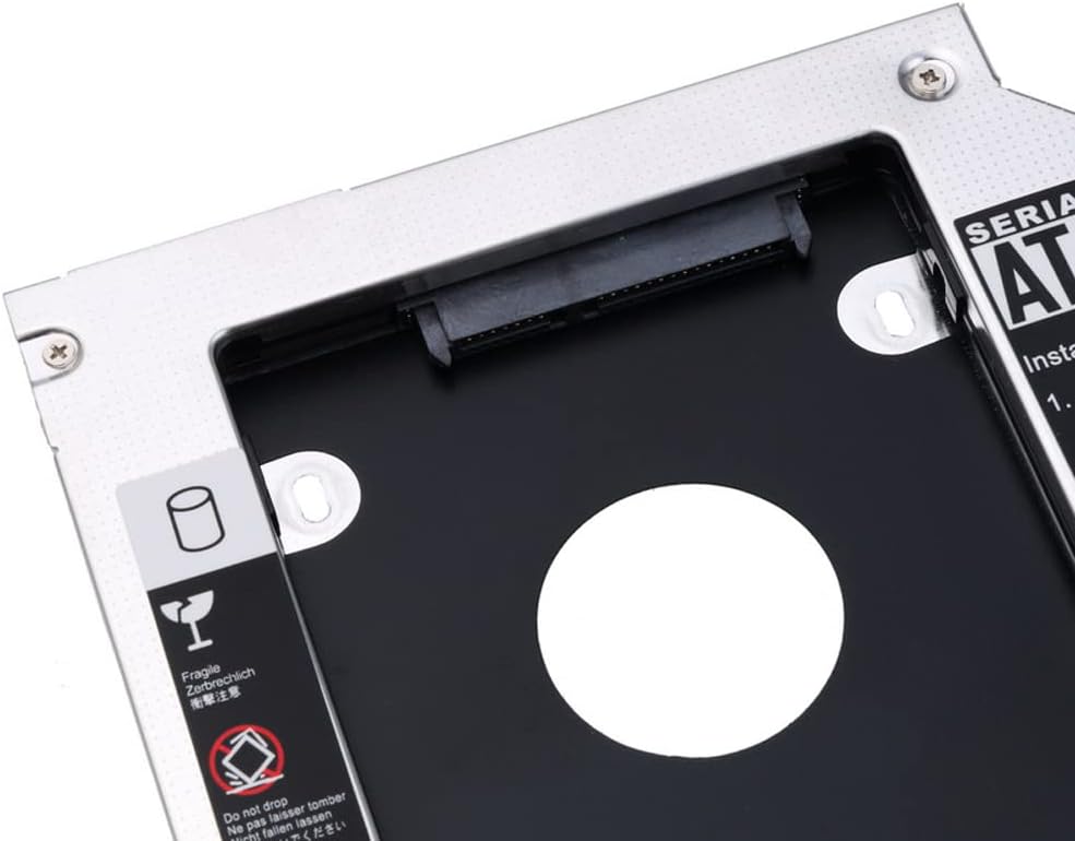 Optical Bay 2nd SATA HDD Hard Drive Caddy CD DVD-ROM for Laptop Notebook 9.5mm//12.7mm for Choose