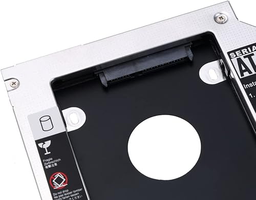 Miniatura 5 de Bahía óptica 2nd SATA HDD disco duro Caddy CD DVD-ROM para portátil portátil 0.374 in//0.500 in para elegir
