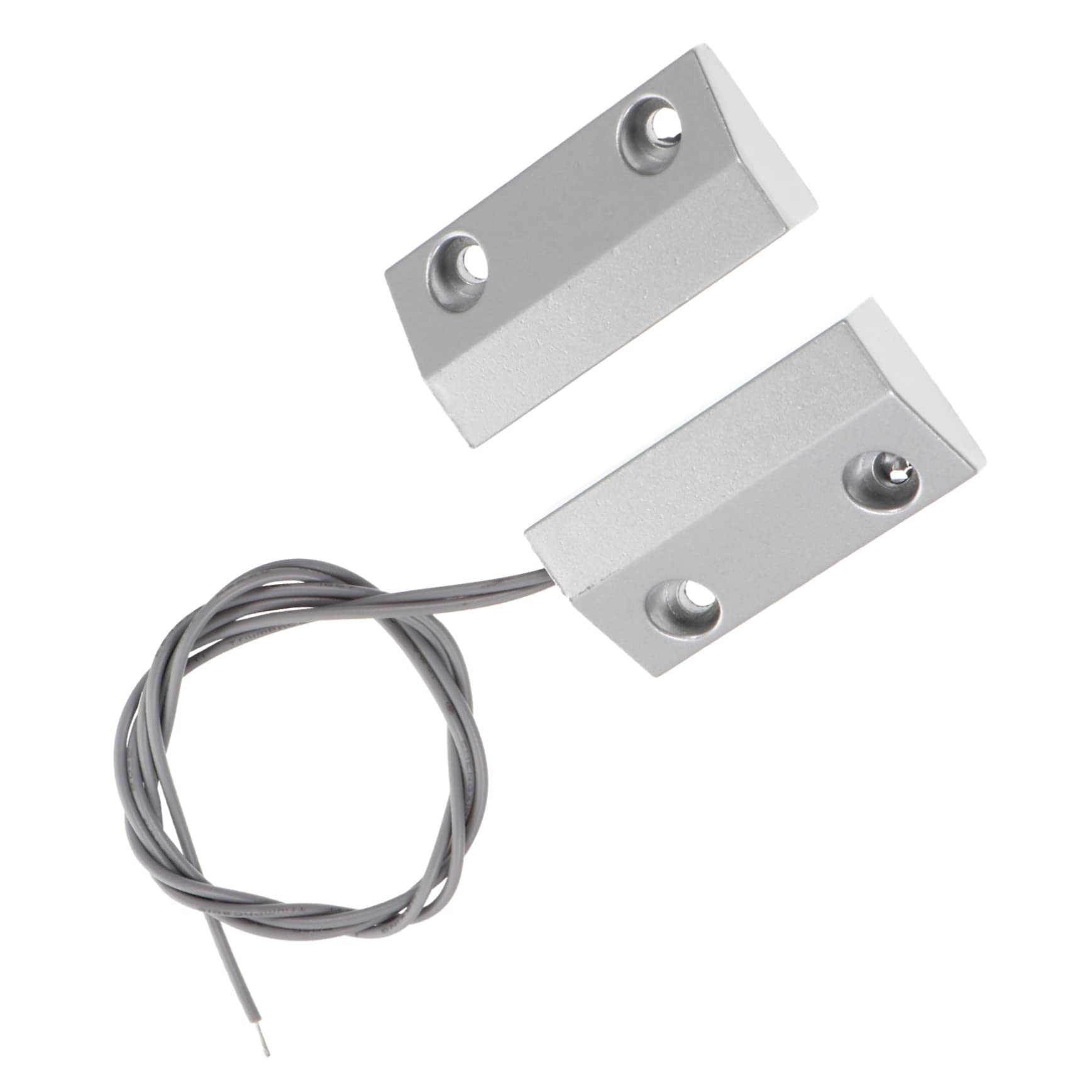 3 Ensembles capteur Alarm Door Sensor Interrupteur sans Fin magnétique quincaillerie de Portail Aimant de Porte équipement de Dispositif de détection Alliage de Zinc Silver