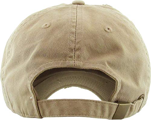 Kbethos Kbe-Vintage Khk Vintage Washed Cotton Baseball Cap, Khaki #TOP2