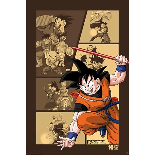 GB eye Dragon Ball Goku Retro 61 x 91.5cm / 24.2 x 35.8 pouces Maxi Poster - Expédié roulé - Poster d'art - Affiches et impressions | Dragon Ball...
