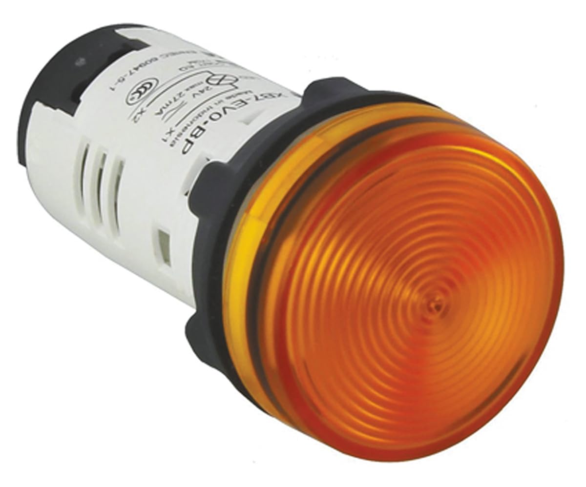 Pilote LED orange 120V AC IP65 pour signalisation étanche en tableau