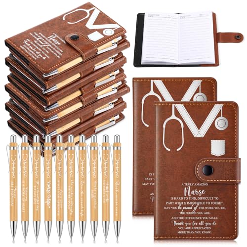 Cadeau de remerciement pour infirmière lot de 20 carnets inspirants et stylos