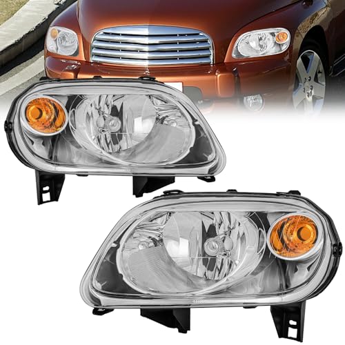 ELH Headlight Assembly Fit For 2006-2011 Chevy Chevrolet HHR Chrome