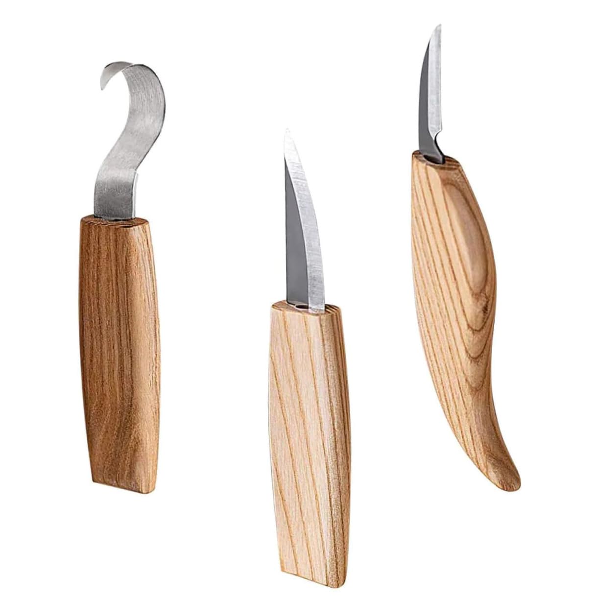 LIFKOME 3pcs Hand Carving Cutter Ergonomic Carving Knives for Carpenters Artists and Hobbyists High Hardness Blades Comfortable Grip for Enhanced Safety and Efficiency