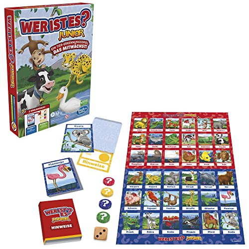 Hasbro Gaming Qui est-il? Jeu de société Junior pour les enfants d'âge préscolaire et les plus jeunes, jeu de recherche d'animaux